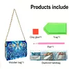 (US Local)DIY Mandala Diamond Art Wooden Coin Pouch with Chain 5D Diamond Painting Purse