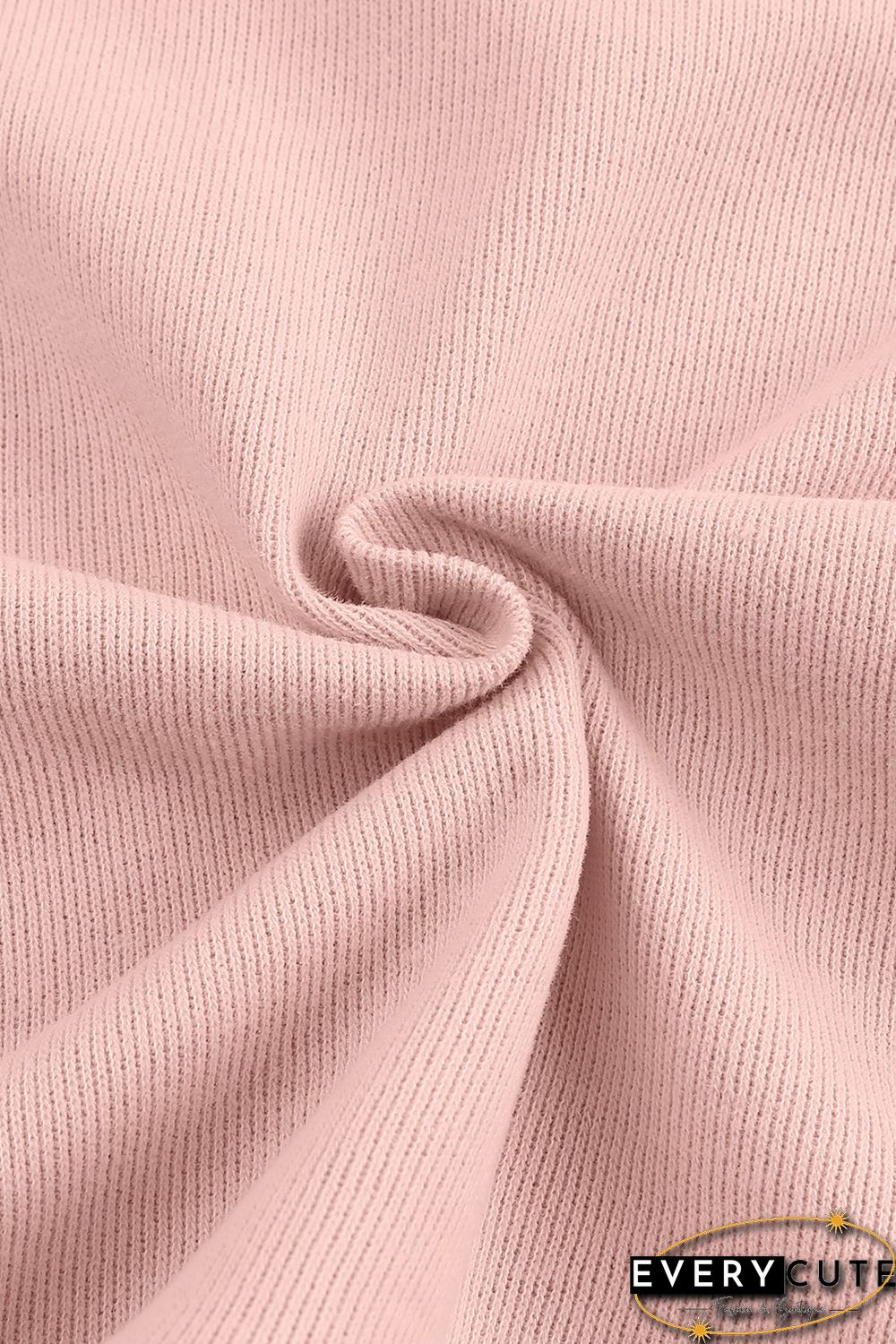 Pink Casual Button Solid Patchwork Trim Hoodie