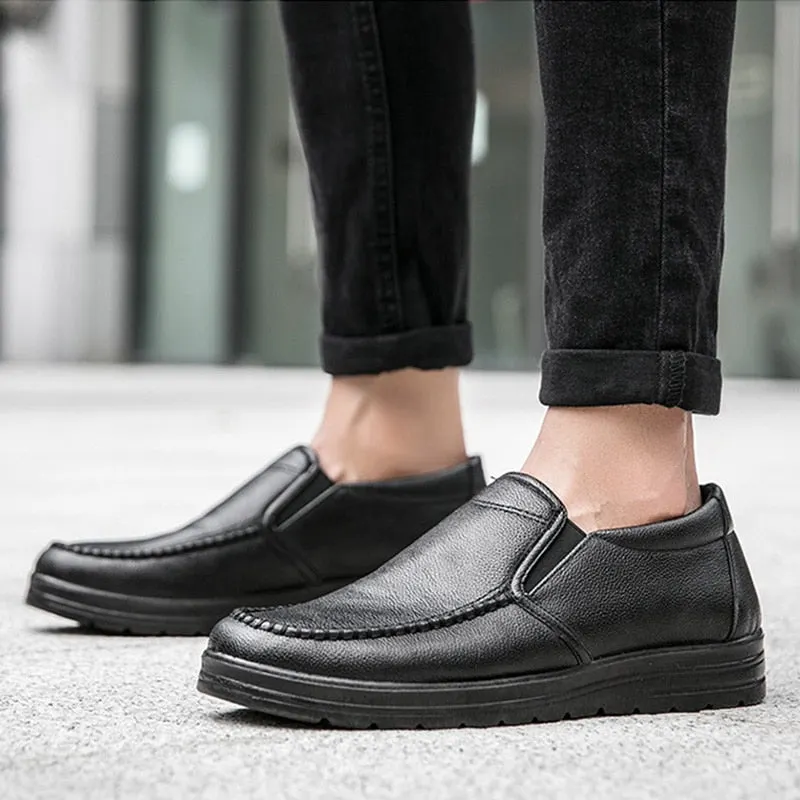 New Arrival Genuine Leather Shoes Men Loafers Soft Comfortable Mens Business Shoes Flat Casual Footwear Male Brand Shoes A2707