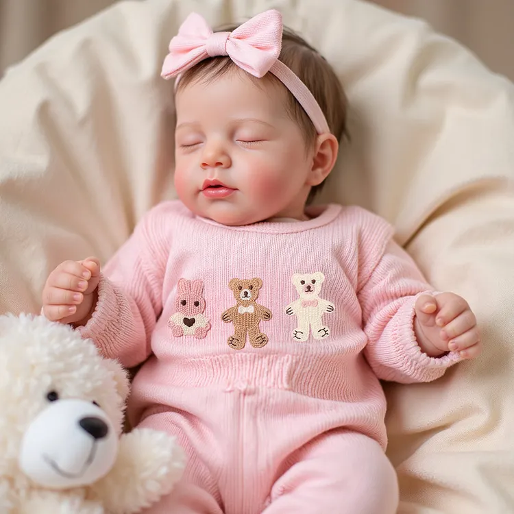 Babeside Sleeping Reborn Baby Liya 20" Little Infant Girl Building Lovely Memories with Heartbeat Coos and Breath