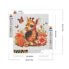 Girafe Et Fleurs-Per&ccedil;age Rond Peinture Diamant-30*30CM