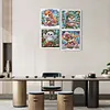 (US Local)4pack Xmas Animal-Special Shaped Diamond Painting Kit(30x30cm)