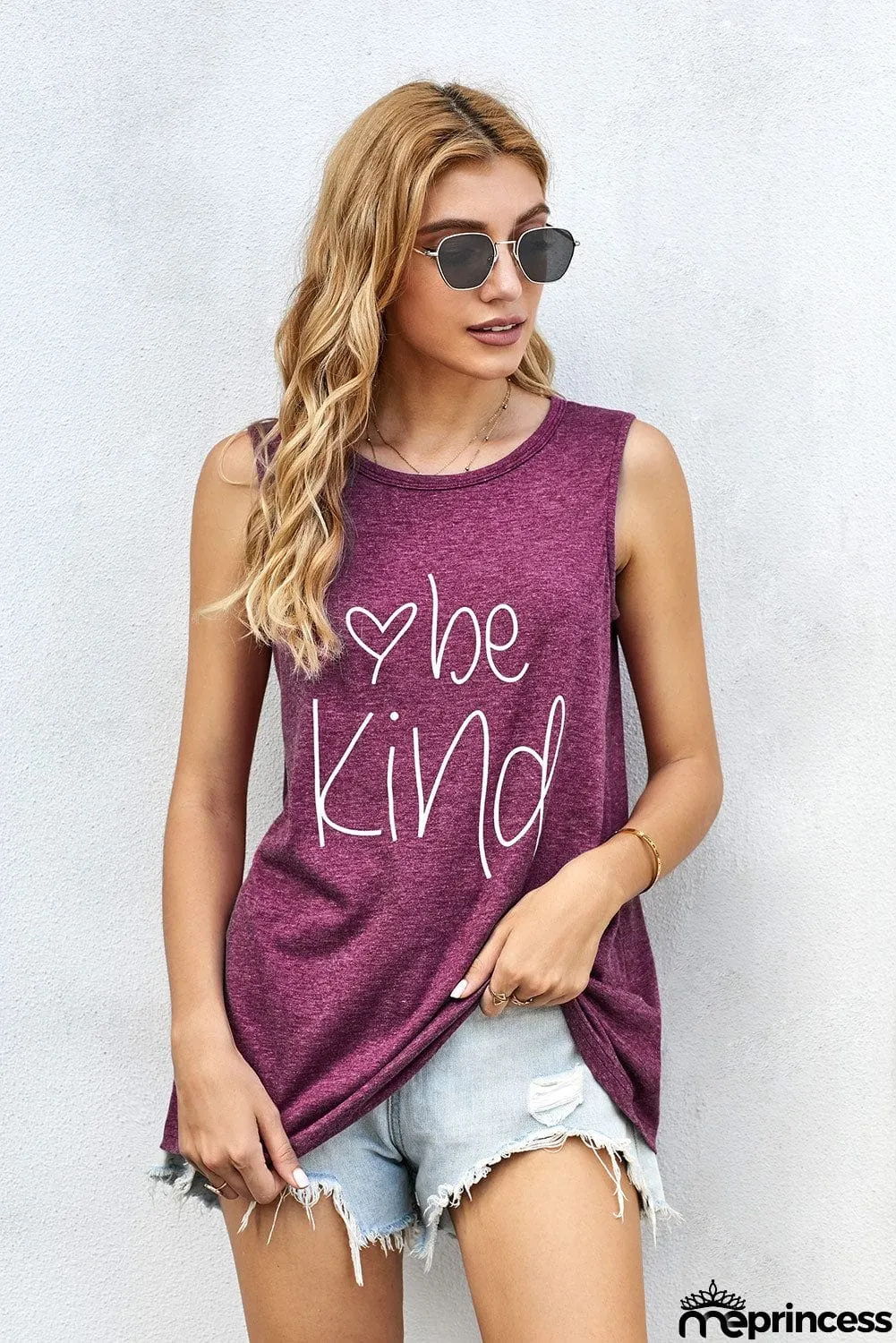 Be Kind Wine Tank Top
