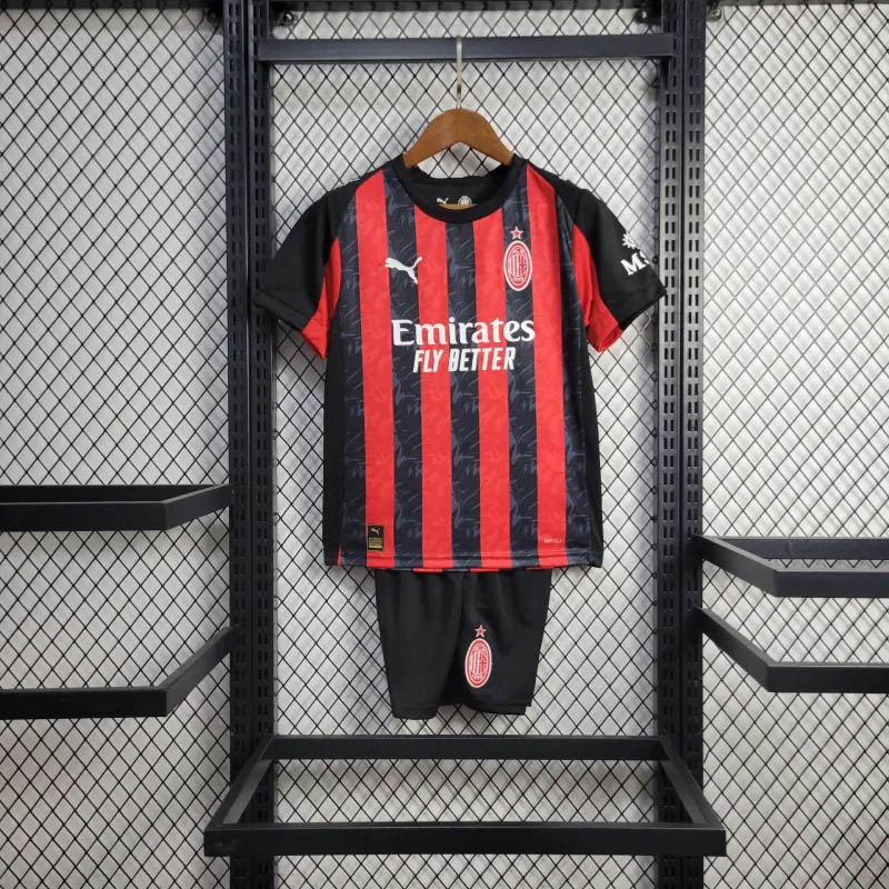 2025-2026 KIDS AC Milan Home Football Shirt 1:1 Thai Quality Maxi Kit