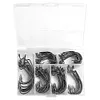 100PCS/Box Fishing Hooks Set High Carbon Steel Fishing Barbed Hooks Crank Hooks