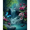 Butterfly Waterfall - 11CT/14CT Stamped Cross Stitch 40*50cm/15.75*19.69in