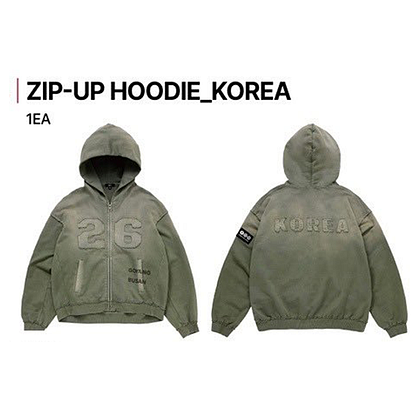 BTS ARIRANG 韓国会場限定 フーディー BTS - arirang world tour official md Zip-Up Hoodie (Charcoal) (JP