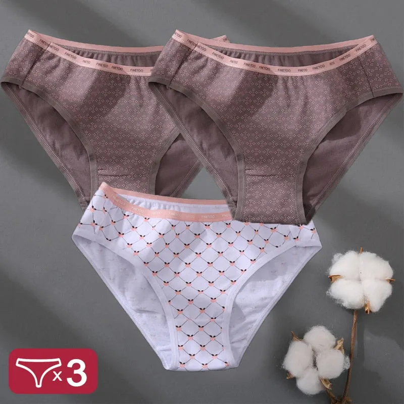 Floral Printing Panties Women Underwear Cotton Panties Set Finetoo Design Female Underpants Lingerie Sexy Pantys Briefs Intimate