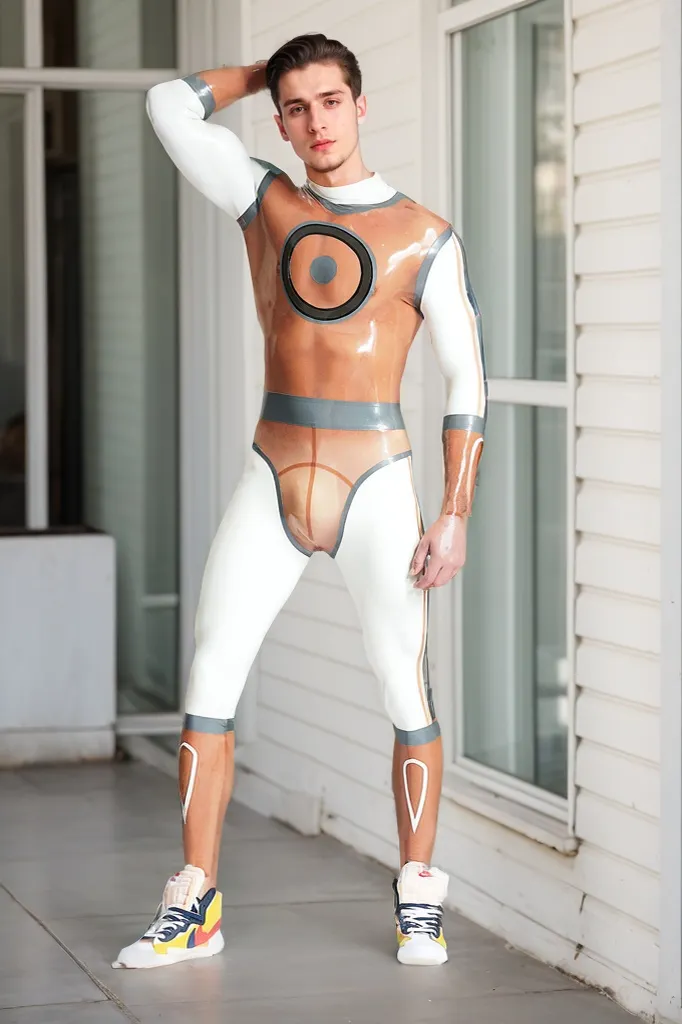 Men Latex Catsuits Circle Of Life Translucent
