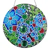 DIY Acrylic 5D DIY Diamond Painting Dots Pendant with Crystal Special Shape Rhinestone Diamond Art Window Hanging Ornament Single-Sided Drill 9.25x9.25inch for Home Garden Wall Door Decor