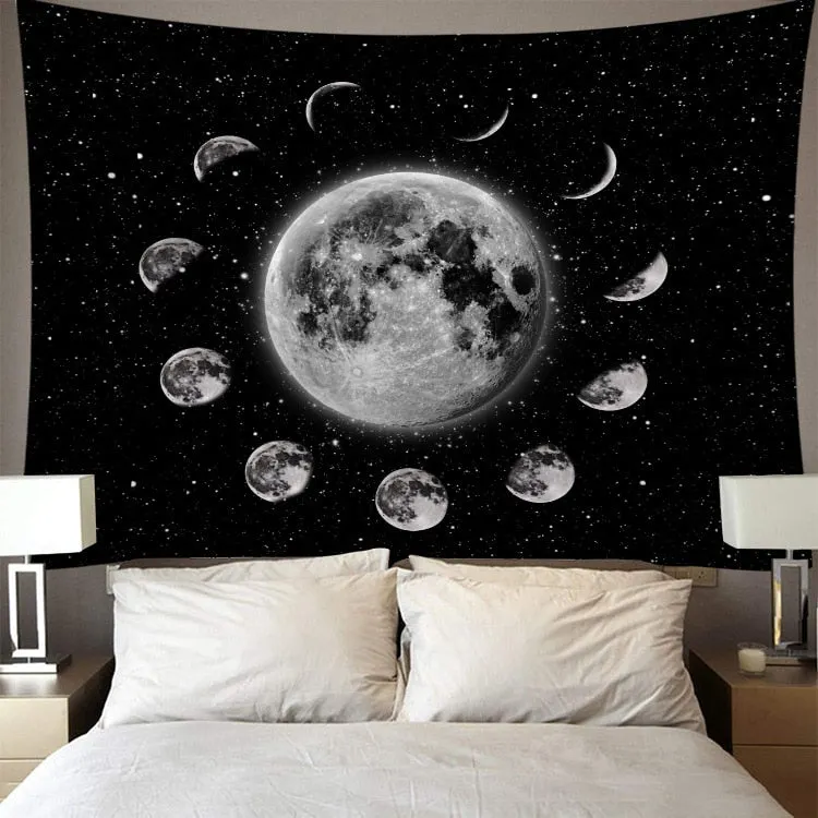Hippie Void Sugar Skull Tapestry Mandala Wall Hanging Ouija Carpet Psychedelic Tapestry Yoga Boho Decor Blanket Wall Cloth