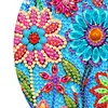 Blooming Flowers Diamond Painting Unique Wooden Rotating Calendar for Home