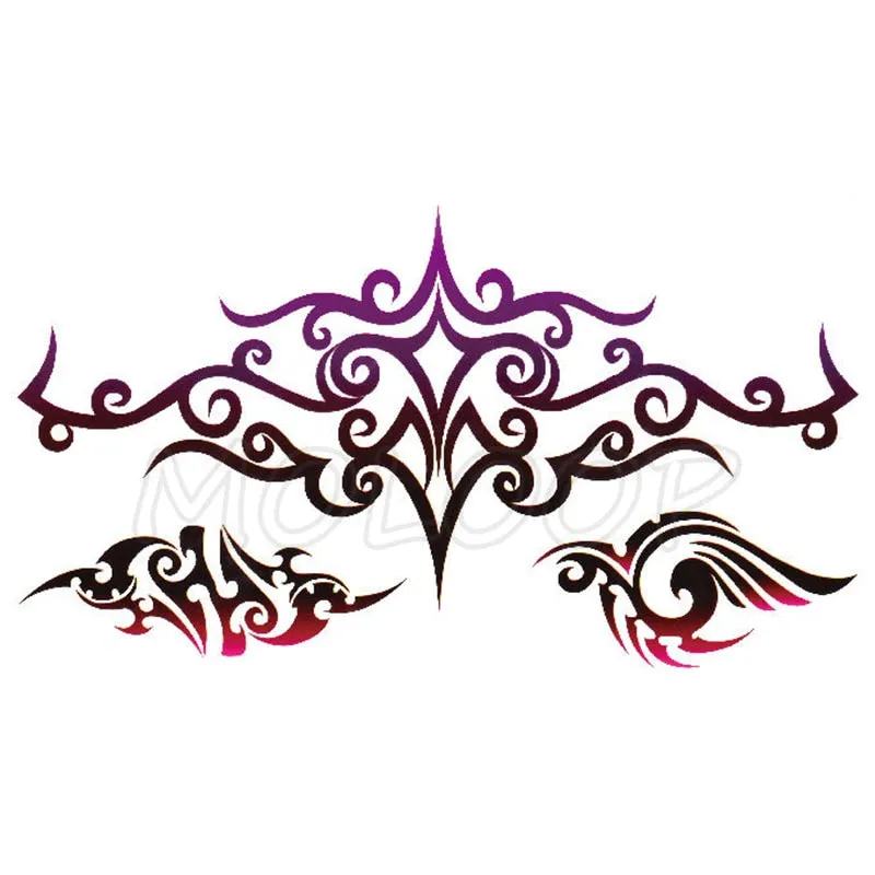 Temporary Tattoo Sticker Totem Flower Arrow Color Sexy Chest Back Fake Tatoo Waterproof Flash Tatto Body Art for Woman Girl