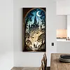 (US Local)Street View 5D DIY Full Drill Round Big Size Diamond Painting Kit Home Wall Decor 40x75cm