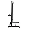 [US Local Warehouse] Mobile Freestanding Vertical Bike Rack with Locking Casters & 6 Hooks Bicycle Storage Vertical Bike Storage Stand Holds Up To 5 Bikes Height Adjustable for Garage Basement & Home