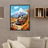 Diamond Painting-DIY Full Round Drill Mountain Car