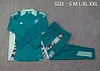 2024 Italy Half-Pull Training Suit Dark Green Soccer Shirt 1:1 Thai Quality