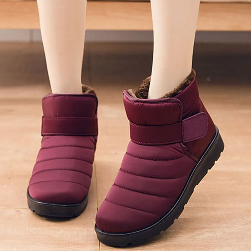 Waterproof Shoes Winter Men Boots Warm Fur Plus Size Men's Boots Male Men's Sneaker Plush Sneakers Slip On Work Shoes Footwear