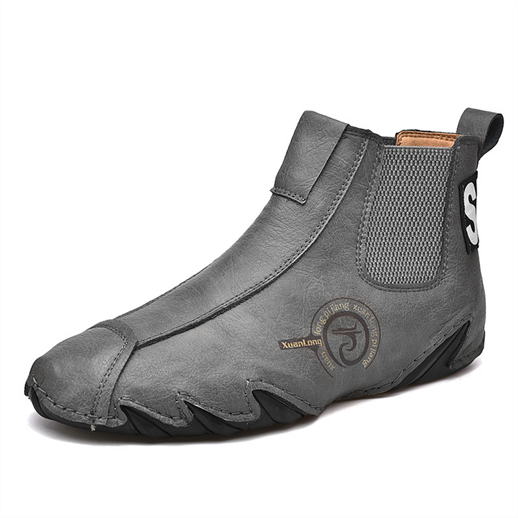 🔥🚀 Hot Sale!  🌟👟💥Men's Casual Soft Cowhide Slip-on Ankle Boots