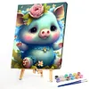 【Limited Stock Sale】Pig-Paint by Numbers Acrylic Painting 40*50CM