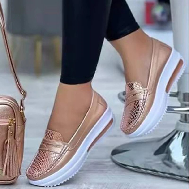 Breakj Women Shoes Slip On Platform Shoes For Casual Women Sneakers Summer Sports Sneaker Chaussure Femme Soft Vulcanized Shoes Loafers