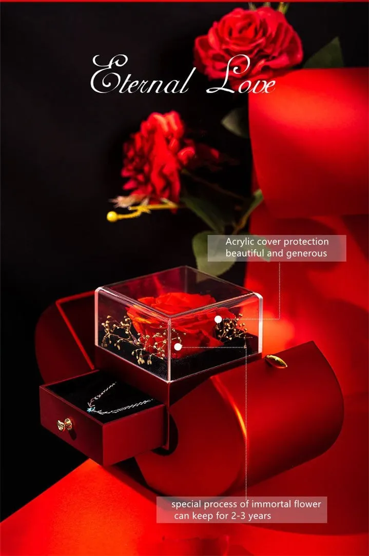 🔥Mother's Day-50% OFF🔥Lidonsale ROSE BOX(❤️Free Shipping-Included Giveaway Necklace)