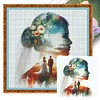 Silhouette Wedding Girl - 11CT Stamped Cross Stitch - 40*40cm