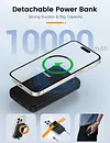3 in 1 Apple Charging Station, [10000mAh Detachable Power Bank][Foldable] Magnetic Wireless Charging Station