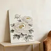 White Flowers DIY Pearl Painting Kit with Frame 30x40cm Pearl Gem Paintings Picture Arts Craft for Adults Beginners Gift Home Wall Decor