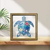 Diamond Painting Wooden Double-Sided Turtle Ornaments Kit with Photo Frame Desktop