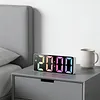 Digital Alarm Clock with LED Display Date Temperature Dimmable Snooze Battery Operated Alarm Clock for Deep Sleepers Kids Elderly Home Office