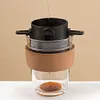 Collapsible Coffee Filter Paperless Hand Brewed Coffee Filter Cup (Black)