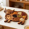 Highland Cow Wooden Charcuterie Board Rustic Serving Tray Cheese Board (Style B)