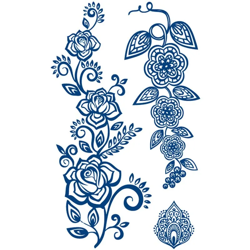 Tattoos Semi-permanent Waterproof Temporary Tattoos Butterfly Rose Scorpion Body Art Full Fake Tatoo Women Men