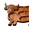 Highland Cow Wooden Charcuterie Board Rustic Serving Tray Cheese Board (Style B)