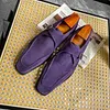 Mens Black Suede Dress Shoes Side Buckle