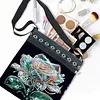 Diamond Painting Iridescent Rose Crossbody Bag Ethnic Style Handbag with Adjustable Strap