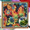 Butterfly - Full Embroidery 9 CT Stamped Cross Stitch Bead Embroidery - 40*40CM