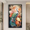 (US Local)Peacock Peony-16CT Stamped Cross Stitch Kit(73x119cm)