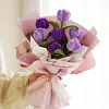 DIY Handmade Twist Stick Craft Tulip Bouquet Chenille Stems Craft Pipe Cleaners Gift Decor Set