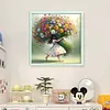 Daisy Girl-11CT Stamped Cross Stitch 50*50cm/19.69*19.69in