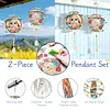 2pcs DIY Diamond Painting Parrot Wind Chimes Crystal Window Suncatcher Craft Set Birthday Gifts Home Garden Decor