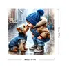 (US Local)Paint By Numbers Kit On Canvas DIY Oil Art Boy Dog Picture Home Decor40x40cm
