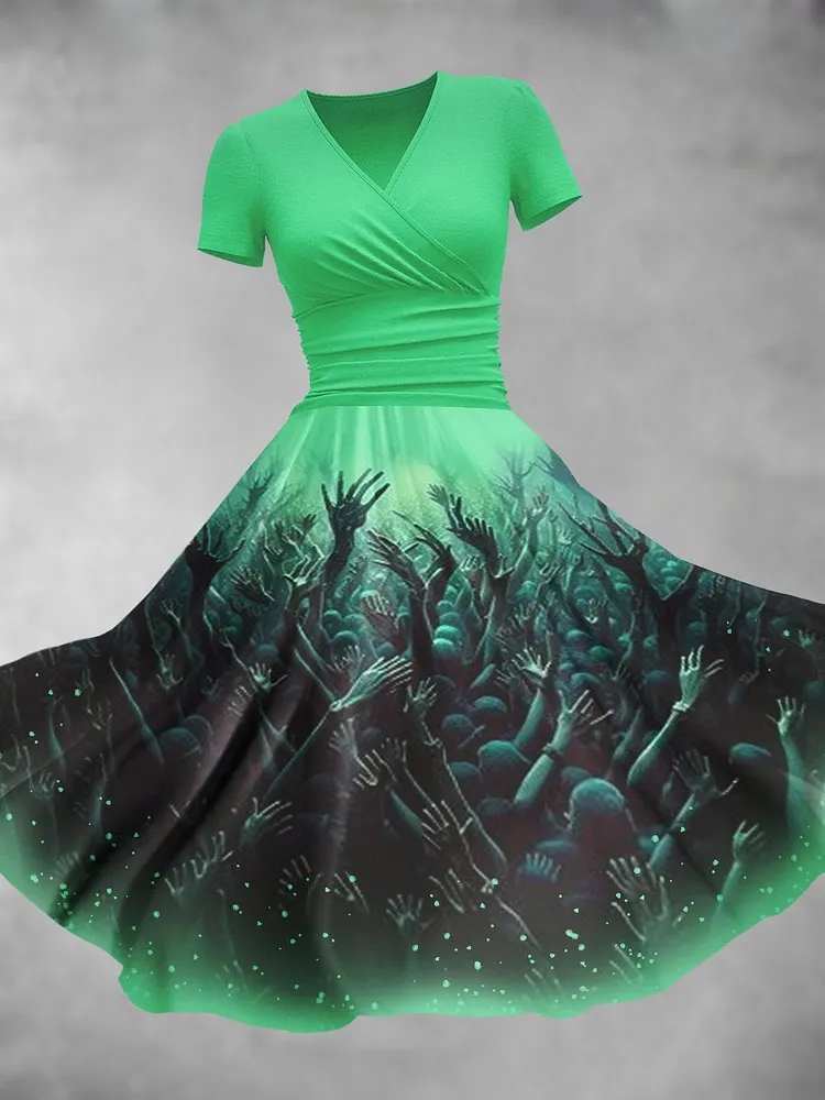 Women's Halloween Vintage Artistic Maxi Dress