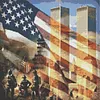 Diamond Painting -DIY Round Drill Twin Towers Under The National Flag(40*40CM)