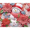 >SALE<5D DIY Partial Special Shaped Drill Diamond Painting Snowman-Red Decor 40x50cm