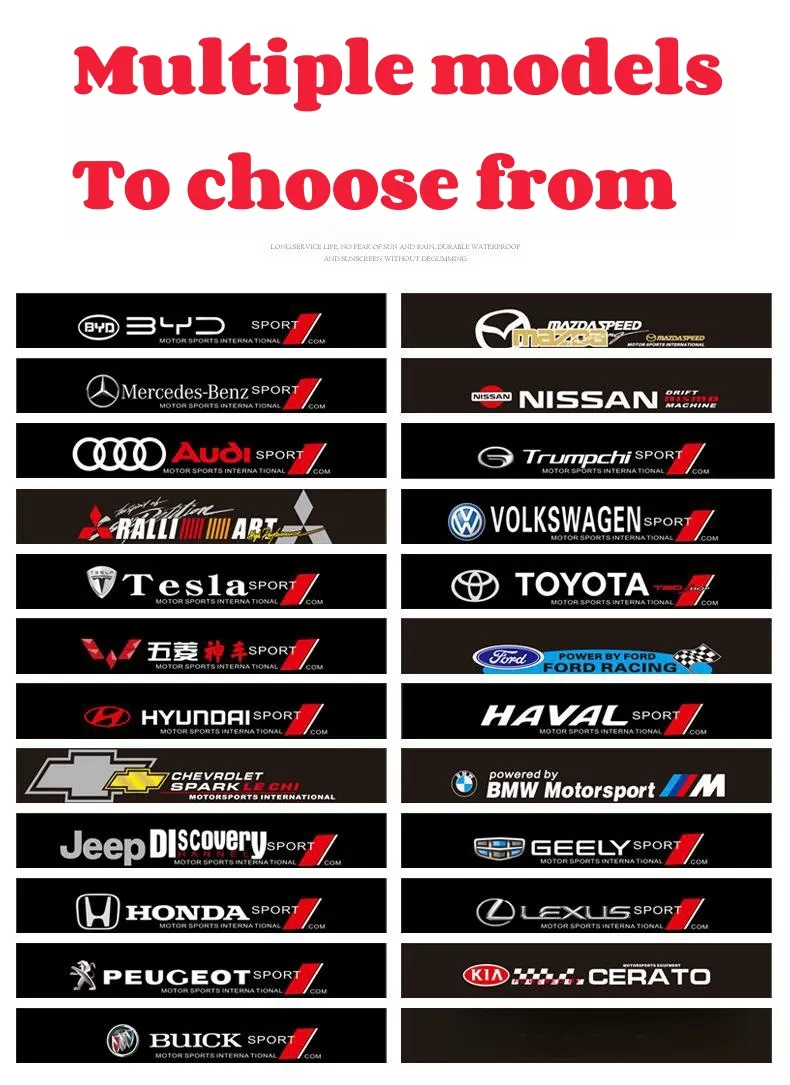 Car front windshield personalized fashion sports decorative stickers