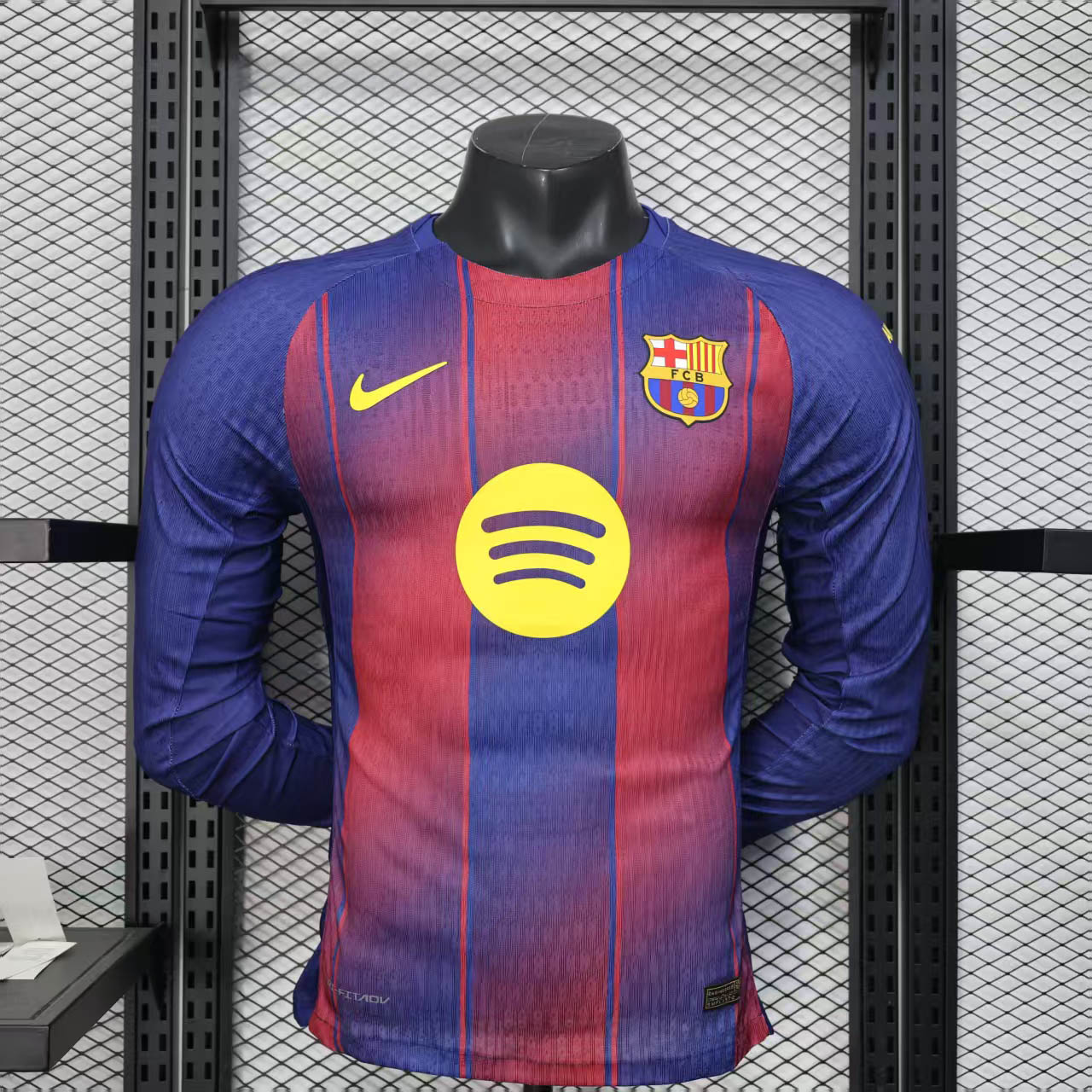 2025-2026 Long Sleeve Player Version FC Barcelona Home Football Shirt 1:1 Thai Quality Maxi Kit