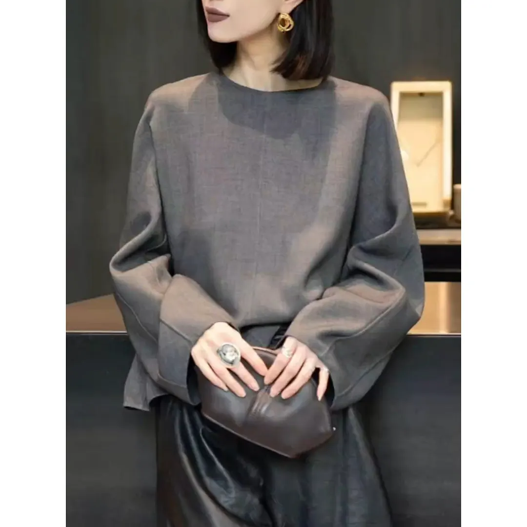 Athvotar Athvotar Light Luxury White Acetic Fascination Stender Shirt Woman 2025 New High-End Feel Chic Shirt Top