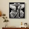 Elegant Hat Lady - Partial Special Shaped Diamond Painting 30*30cm